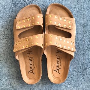 NWOB Autenti Leather Sandals. Size 8
